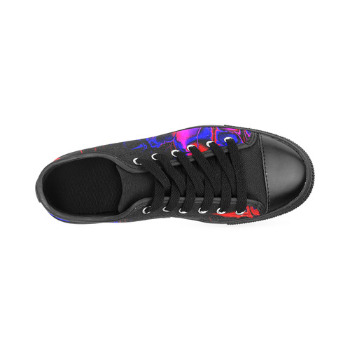 Abstract glowing 02 Men's Classic Canvas Shoes/Large Size (Model 018)