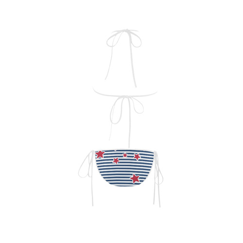 Blue, Red and White Stars and Stripes Custom Bikini Swimsuit