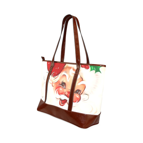 A cute vintage Santa Claus with a mistletoe Tote Handbag (Model 1642)