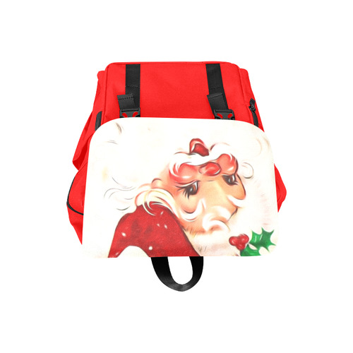A cute vintage Santa Claus with a mistletoe Casual Shoulders Backpack (Model 1623)