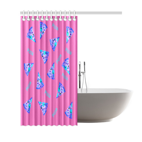 Pizza Q Shower Curtain 69"x72"