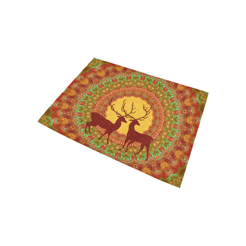 Mandala YOUNG DEERS with Full Moon Area Rug 5'3''x4'