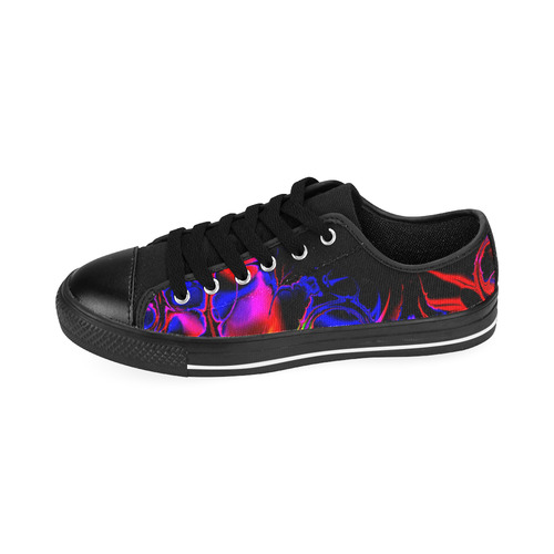 Abstract glowing 02 Men's Classic Canvas Shoes/Large Size (Model 018)