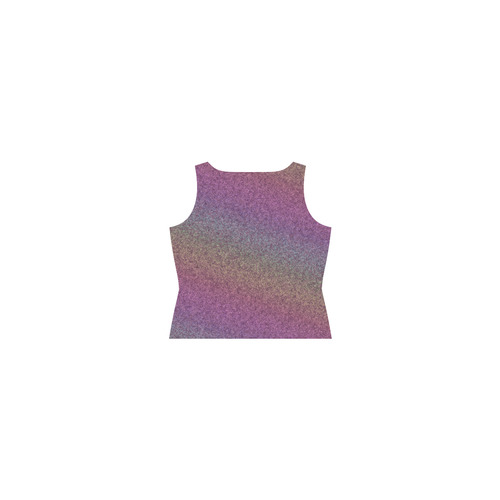 Rainbow Gradient Sleeveless Splicing Shift Dress(Model D17)