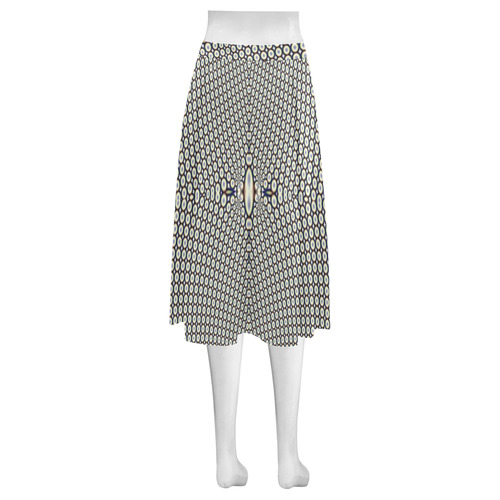 Polka Dot Bubbles Fractal Mnemosyne Women's Crepe Skirt (Model D16)