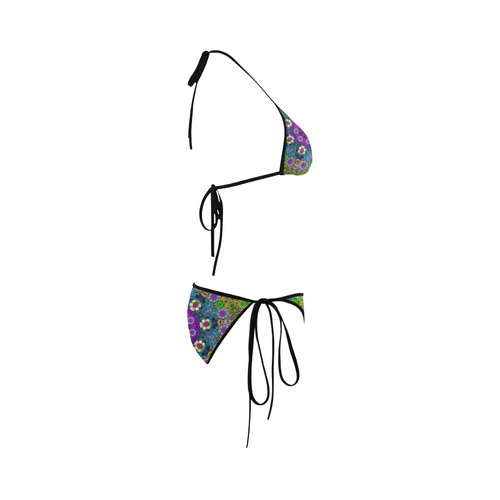 Colors and flowers in a mandala Custom Bikini Swimsuit