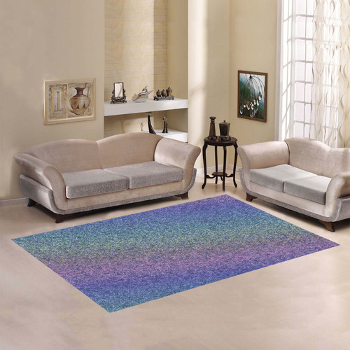 Rainbow Blues Gradient Area Rug7'x5'