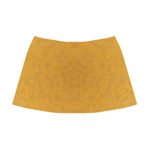 gold 4 Mnemosyne Women's Crepe Skirt (Model D16)