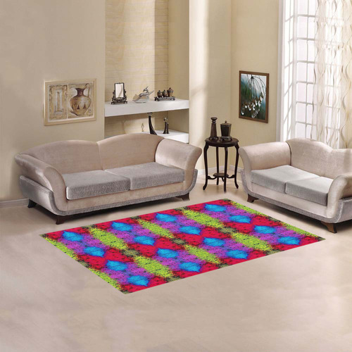 Colorful Painting Goa Pattern Area Rug 5'x3'3''