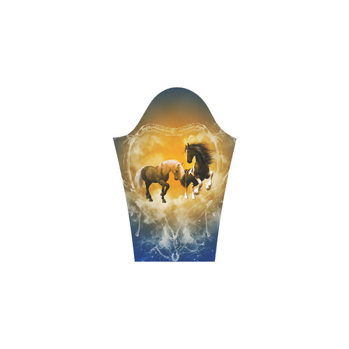 Horses with heart made of water Bateau A-Line Skirt (D21)