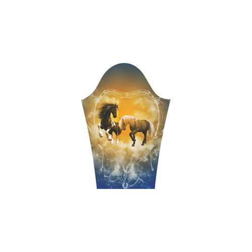 Horses with heart made of water Bateau A-Line Skirt (D21)