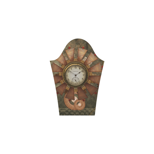 Steampunk, wonderful clocks in noble design Bateau A-Line Skirt (D21)