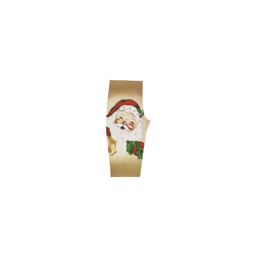 A cute Santa Claus with a mistletoe and a latern Hestia Cropped Leggings (Model L03)