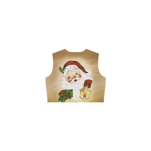 A cute Santa Claus with a mistletoe and a latern Eos Women's Sleeveless Dress (Model D01)