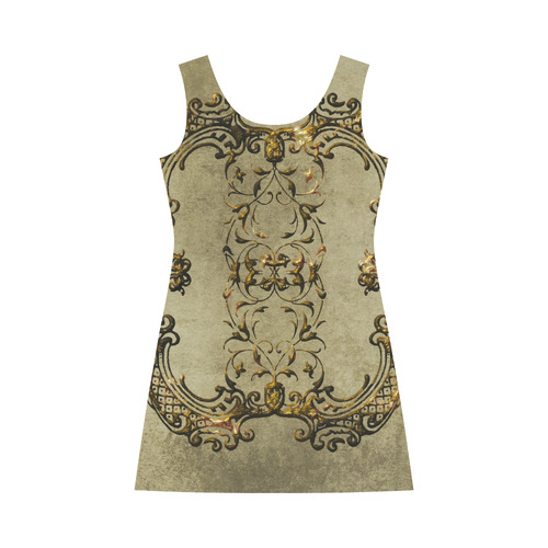 Beautiful decorative vintage design Bateau A-Line Skirt (D21)