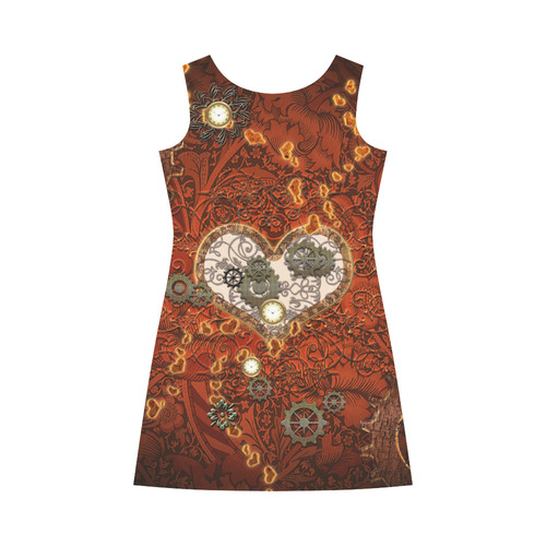 Steampunk, wonderful hearts Bateau A-Line Skirt (D21)
