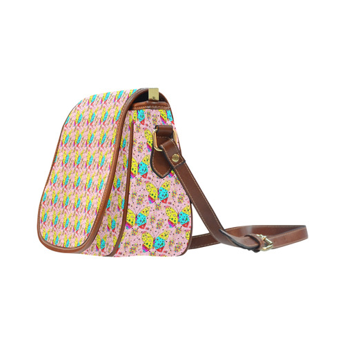 Butterfly Pop by Popart Lover Saddle Bag/Small (Model 1649) Full Customization