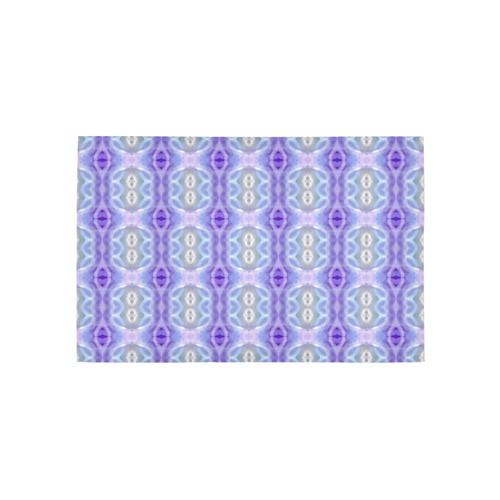 Light Blue Purple White Girly Pattern Area Rug 5'x3'3''