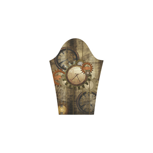Steampunk, wonderful noble desig, clocks and gears Bateau A-Line Skirt (D21)