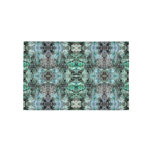 Green Black Gothic Pattern Area Rug 5'x3'3''