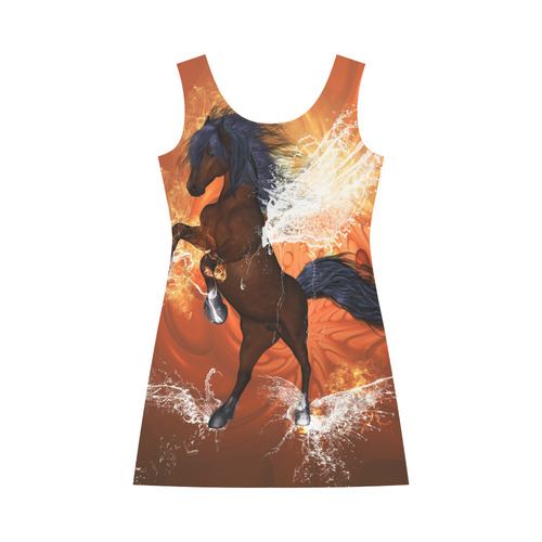 Horse with water wngs Bateau A-Line Skirt (D21)