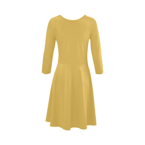 Spicy Mustard 3/4 Sleeve Sundress (D23)