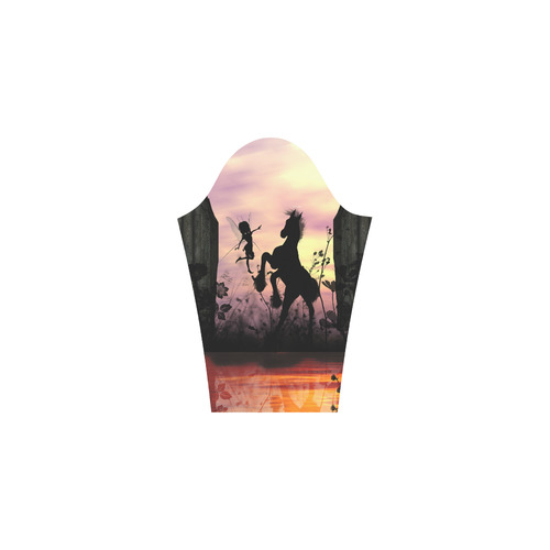 Wonderful fairy with foal in the sunset Bateau A-Line Skirt (D21)
