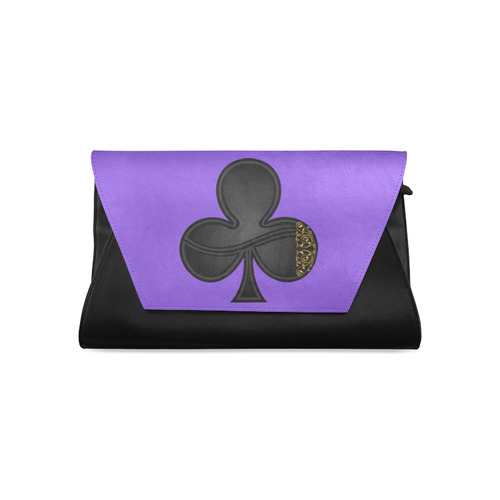 Club  Symbol Casino Poker Card Shape Clutch Bag (Model 1630)
