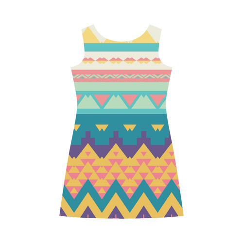 Pastel tribal design Bateau A-Line Skirt (D21)