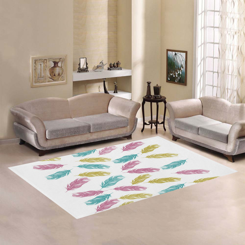 feathers pattern Area Rug7'x5'