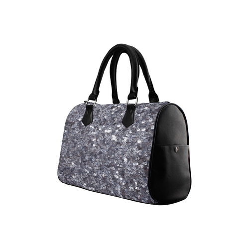 Silver Glitters Boston Handbag (Model 1621)