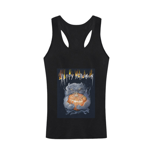 catty pumpkin Plus-size Men's I-shaped Tank Top (Model T32)