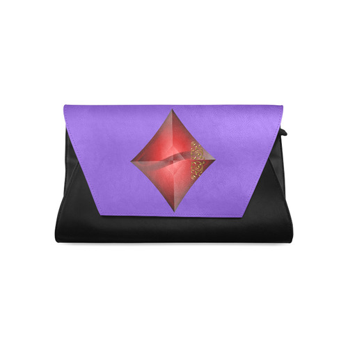 Diamond Symbol Casino Poker Card Shape Clutch Bag (Model 1630)