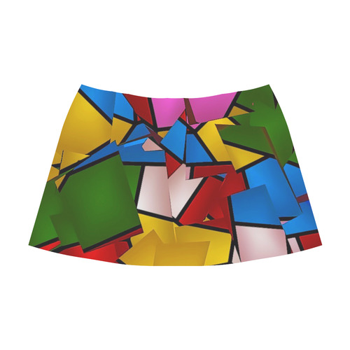 Lightning Pattern by Artdream Mnemosyne Women's Crepe Skirt (Model D16)