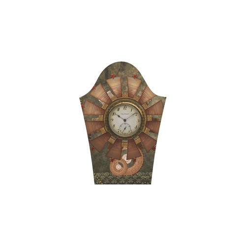 Steampunk, wonderful clocks in noble design Bateau A-Line Skirt (D21)