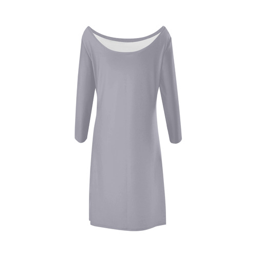 Lilac Gray Bateau A-Line Skirt (D21)