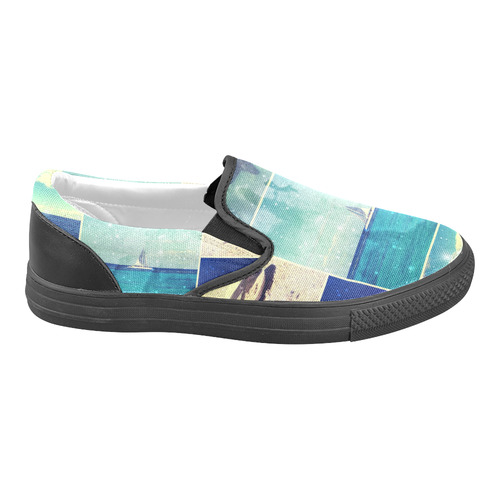 Starry Starry Caribbean Night Slip-on Canvas Shoes for Men/Large Size (Model 019)