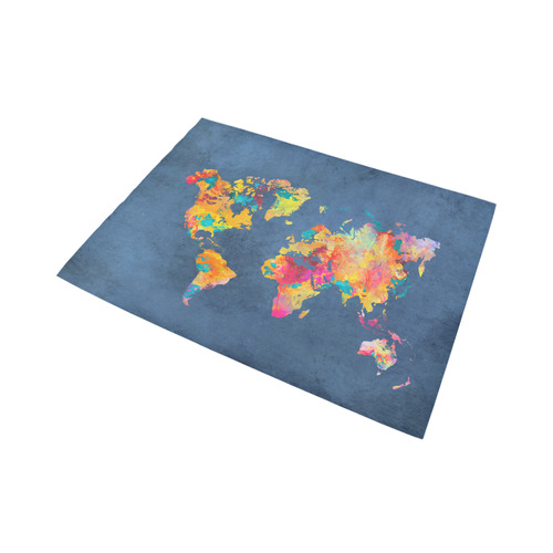 world map 18 Area Rug7'x5'