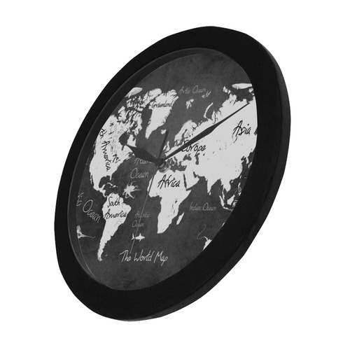 world map Circular Plastic Wall clock