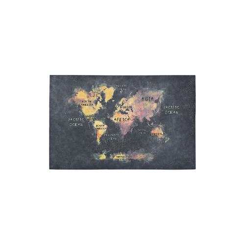 world map OCEANS and continents Area Rug 2'7"x 1'8‘’