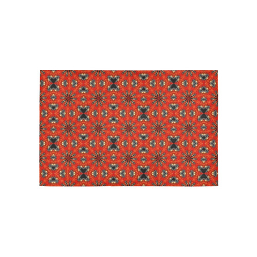 Red Geometric Area Rug 5'x3'3''