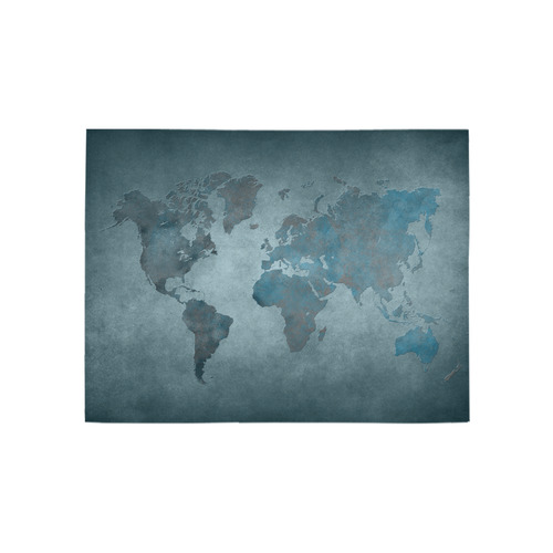 world map 35 Area Rug 5'3''x4'