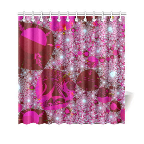 Strewn Treasure Beautiful Cosmic Fractal Art Shower Curtain 69"x70"