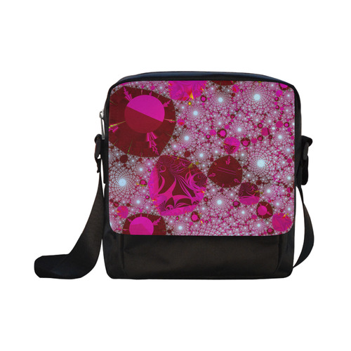 Strewn Treasure Beautiful Cosmic Fractal Art Crossbody Nylon Bags (Model 1633)