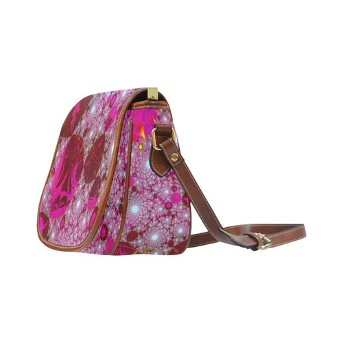 Strewn Treasure Beautiful Cosmic Fractal Art Saddle Bag/Small (Model 1649) Full Customization