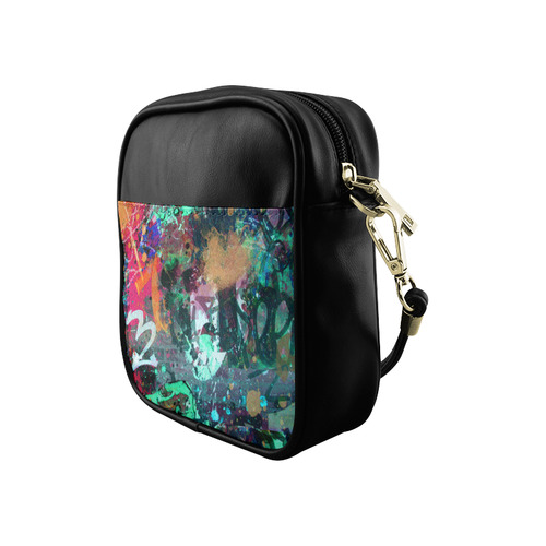 Graffiti Wall and Paint Splatter Sling Bag (Model 1627)