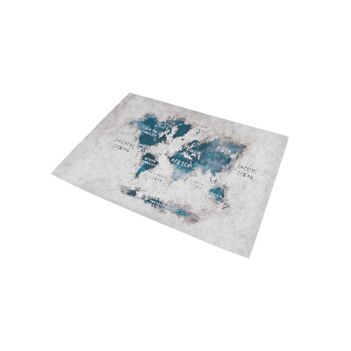 world map OCEANS and continents Area Rug 5'x3'3''