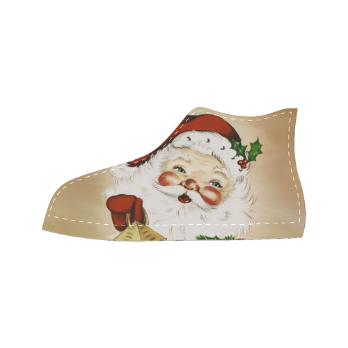 A cute Santa Claus with a mistletoe and a latern Men’s Classic High Top Canvas Shoes (Model 017)