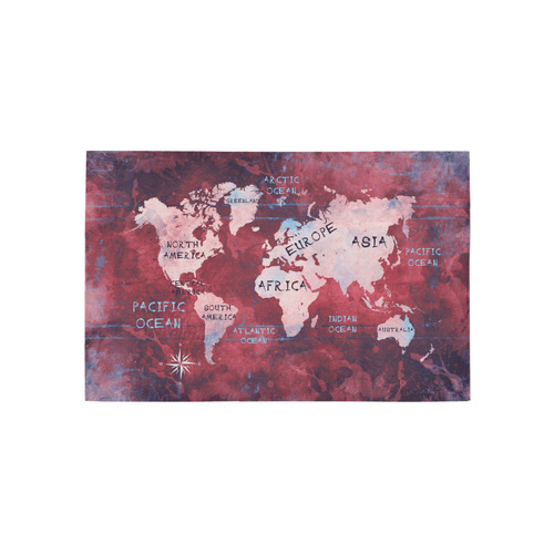 world map Area Rug 5'x3'3''