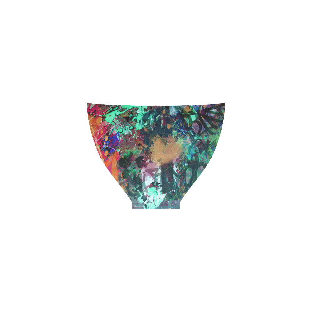 Graffiti Wall And Paint Splatter Custom Bikini Swimsuit Id D